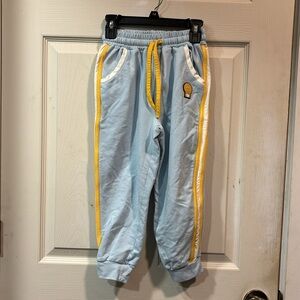 DINOSKI Cub the Lion Light Blue Joggers Yellow Trim Tracksuit Bottoms 4-6 years